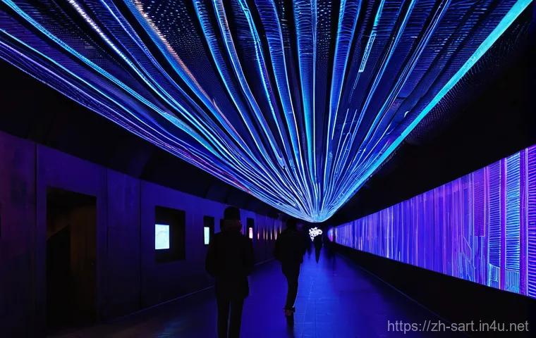 서울 지하철 예술 프로젝트 - **Prompt 1: "Hongje Yuyeon: Abandoned Tunnel Transformed into a Futuristic Light Art Gallery"**
    ...